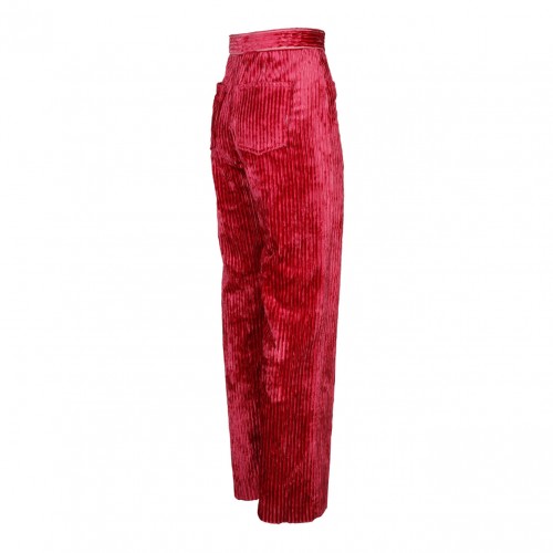 Raspberry Velvet Effect Darlyn Pants
