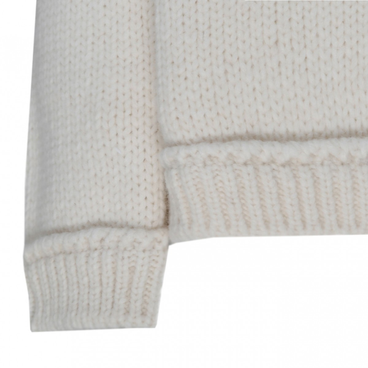 Chalk Alpaca V Neck Pullover Jumper