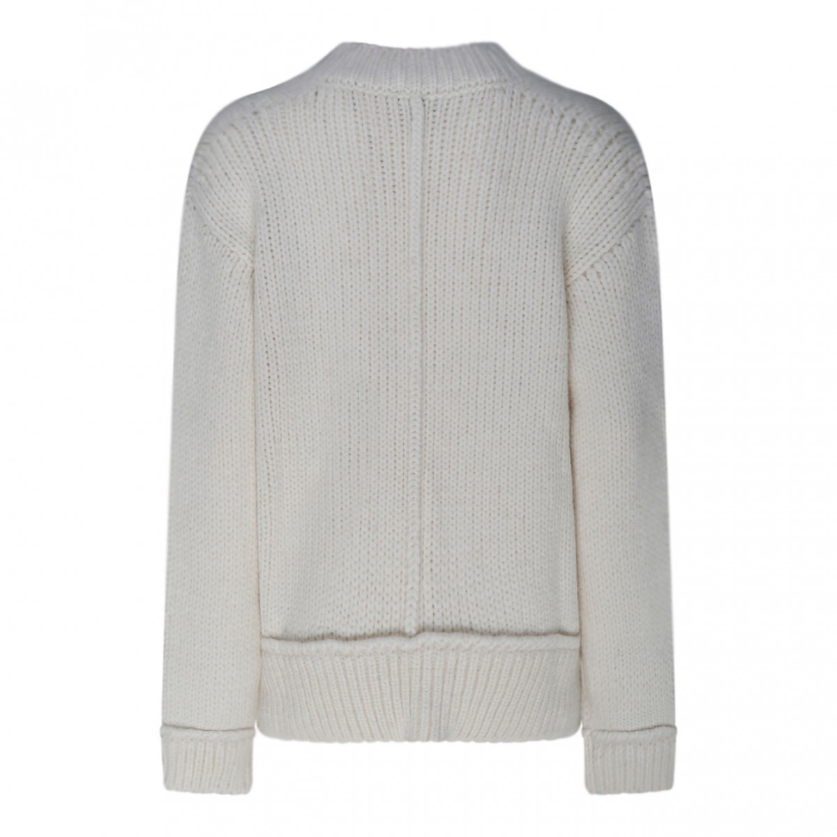 Chalk Alpaca V Neck Pullover Jumper