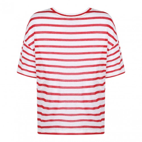 White and Red Striped T-Shirt 2