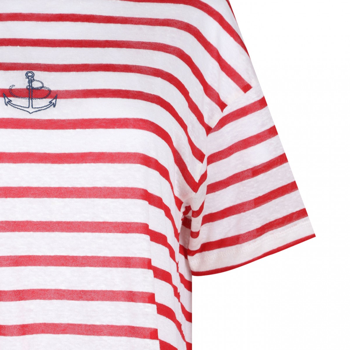 White and Red Striped T-Shirt