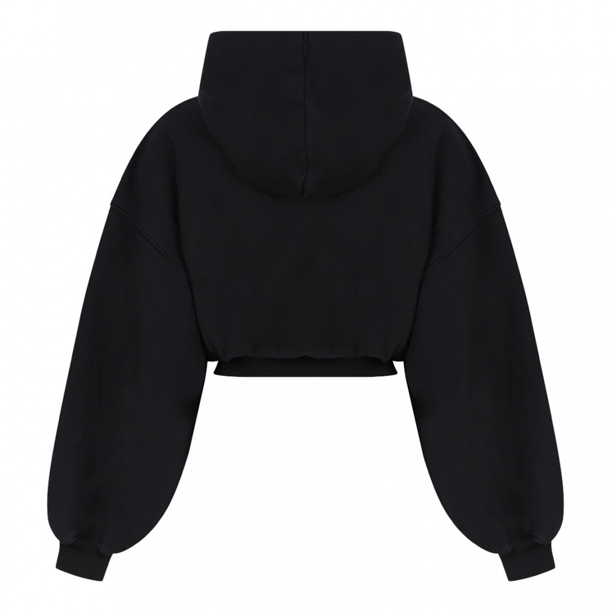 Faded Black Cropped Hoodie