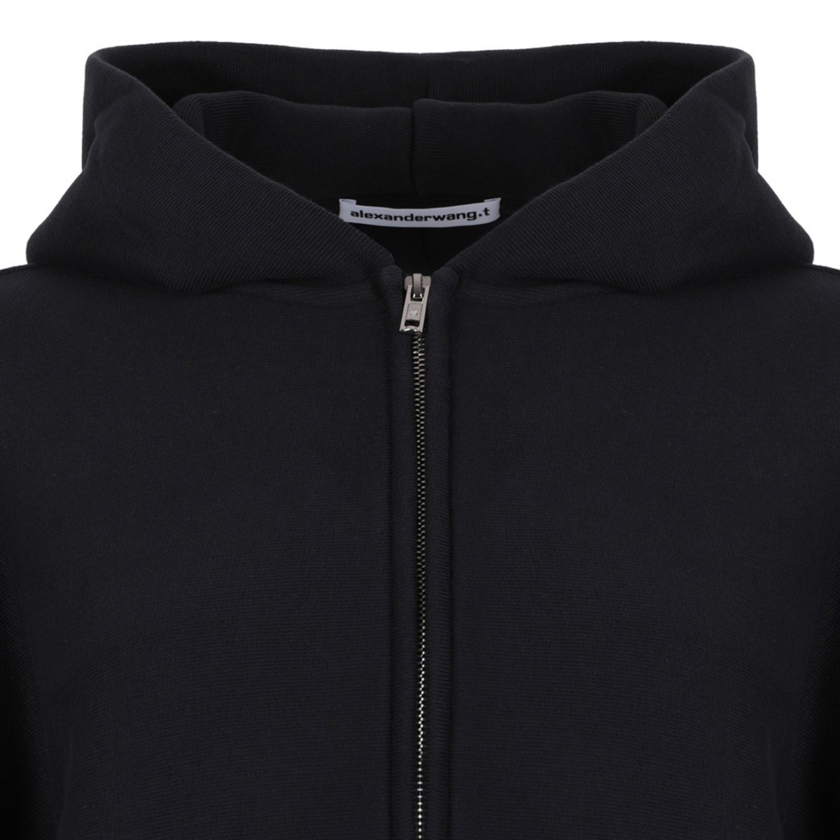 Faded Black Cropped Hoodie