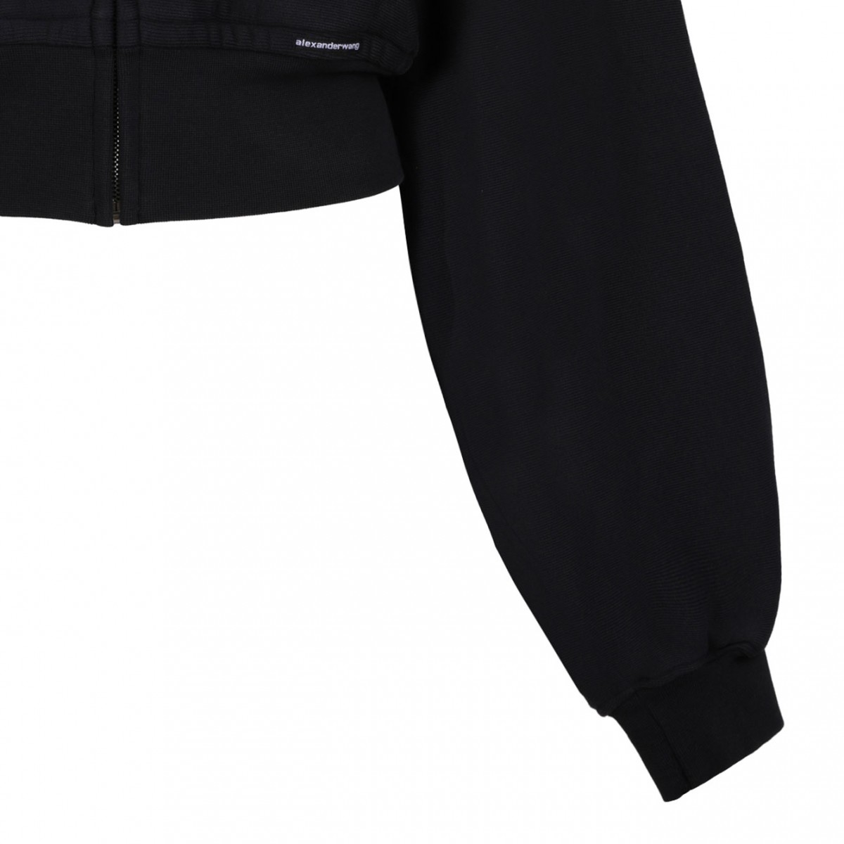 Faded Black Cropped Hoodie