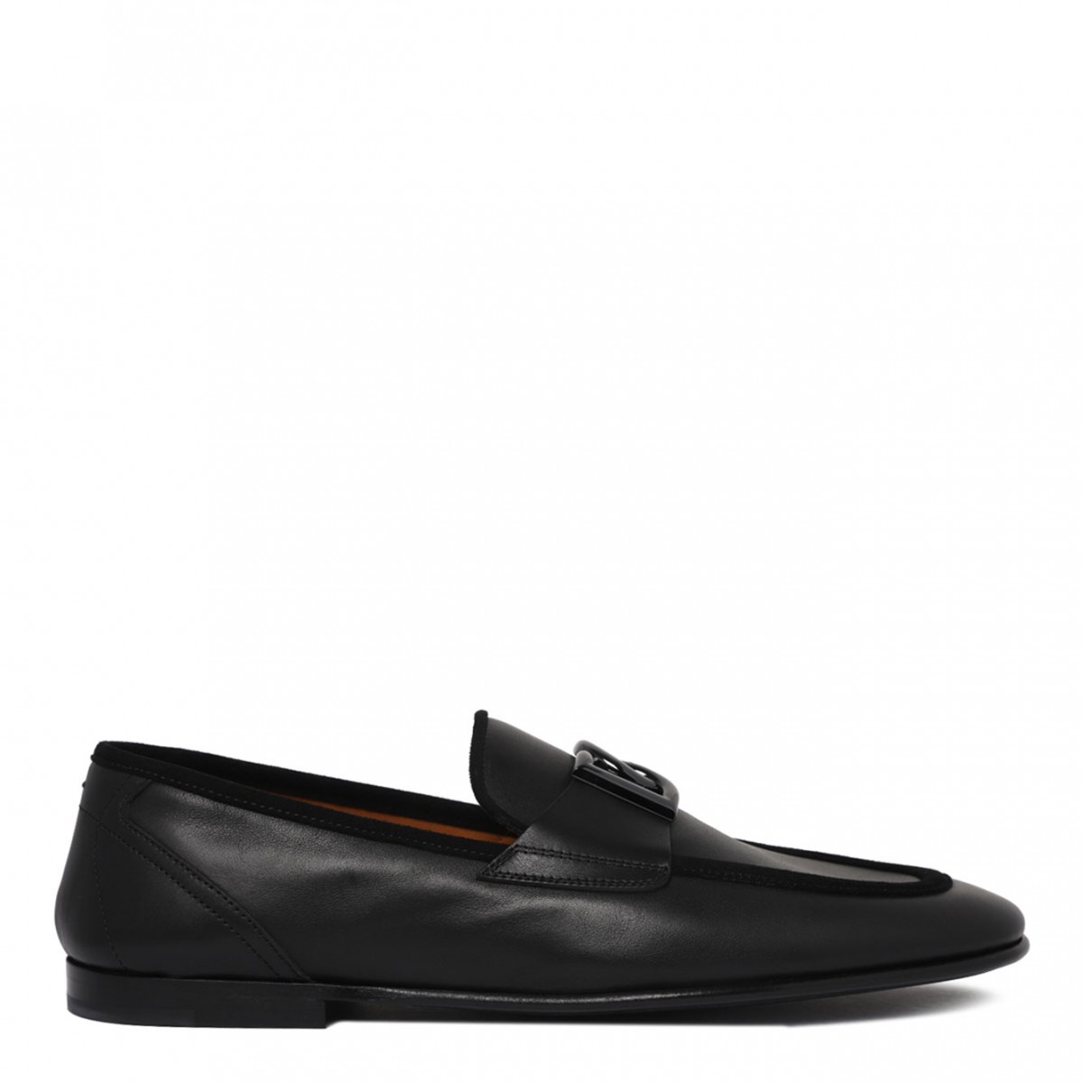 Black Logo Plaque Loafers