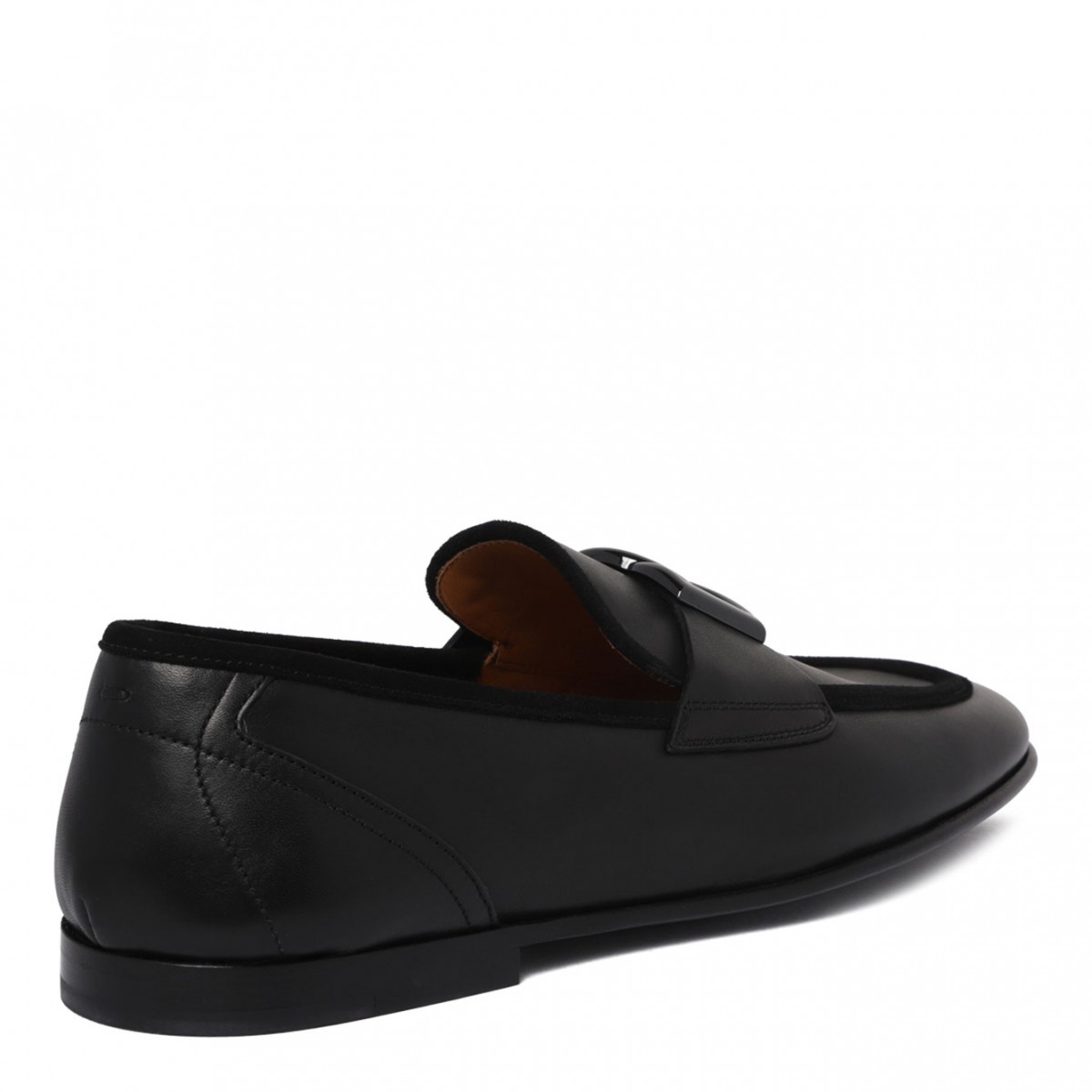 Black Logo Plaque Loafers