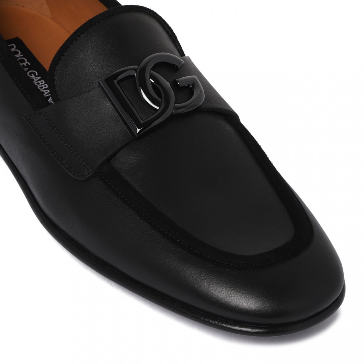 Black Logo Plaque Loafers