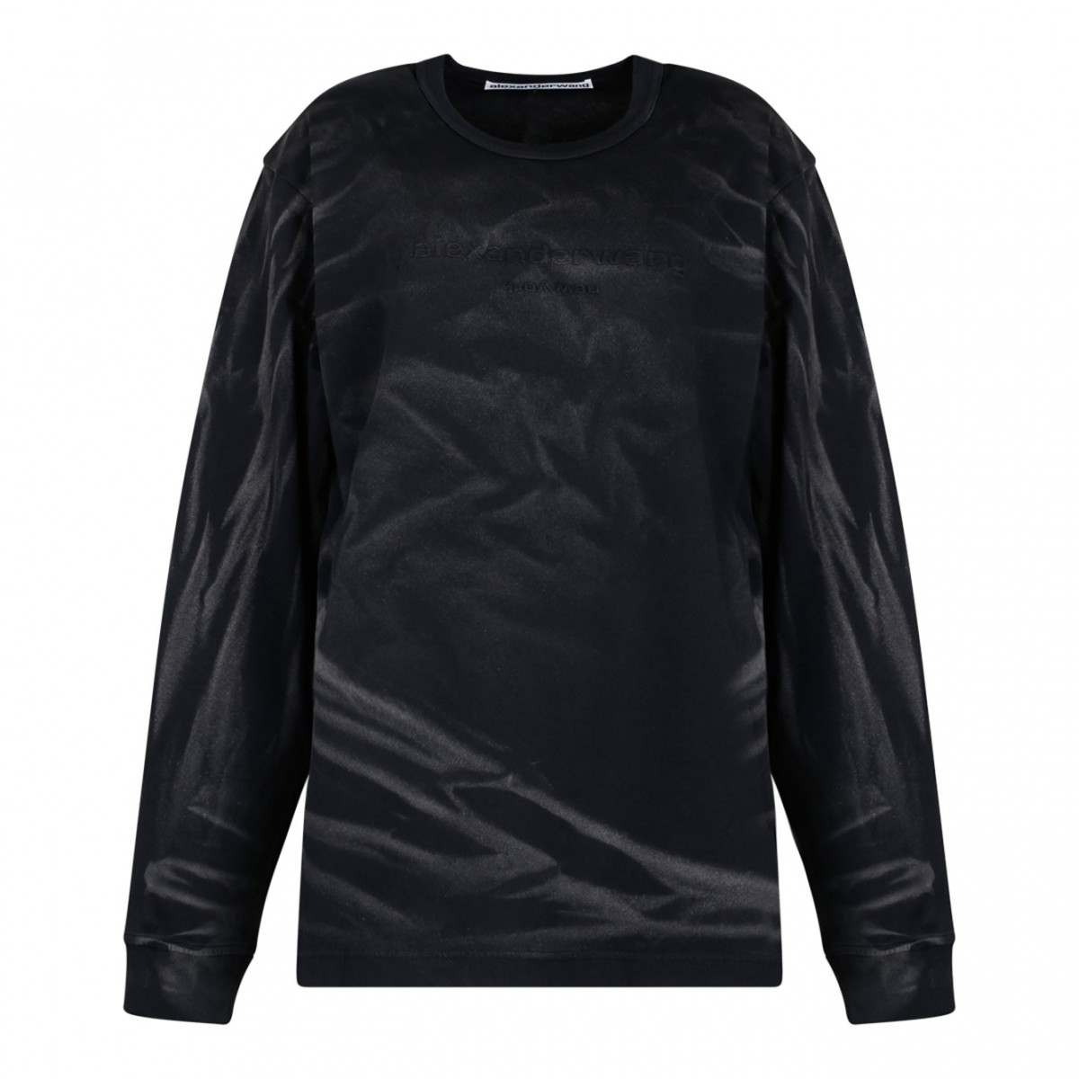 Black Logo Embossed T-Shirt