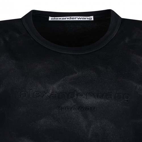 Black Logo Embossed T-Shirt