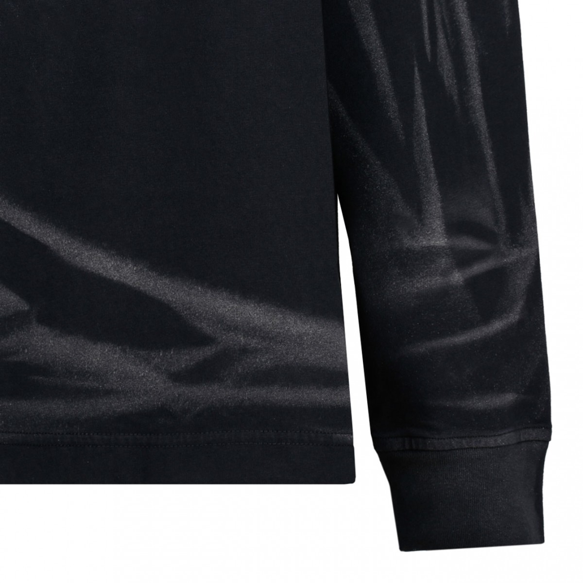 Black Logo Embossed T-Shirt
