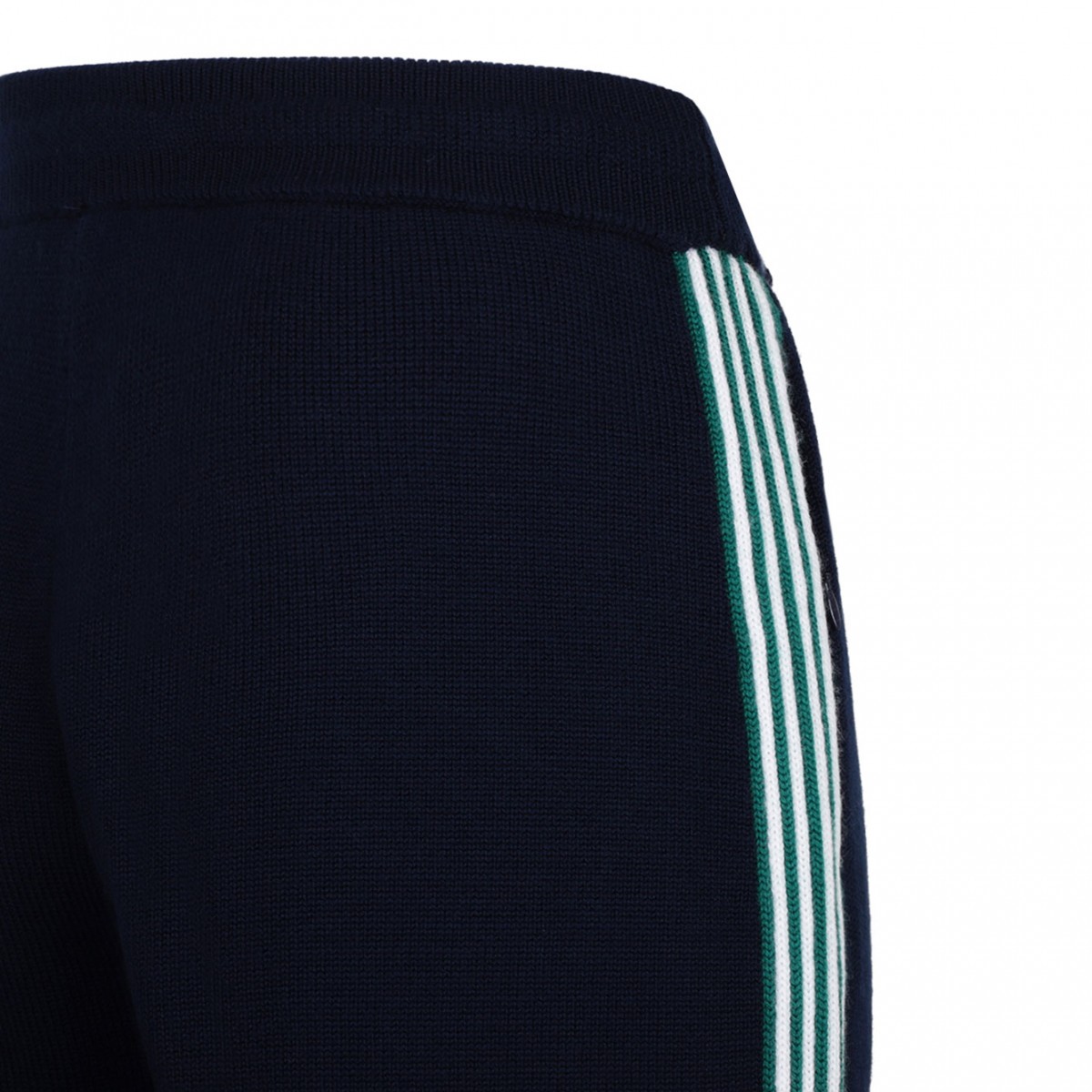 Navy Blue Embroidered Logo Pants