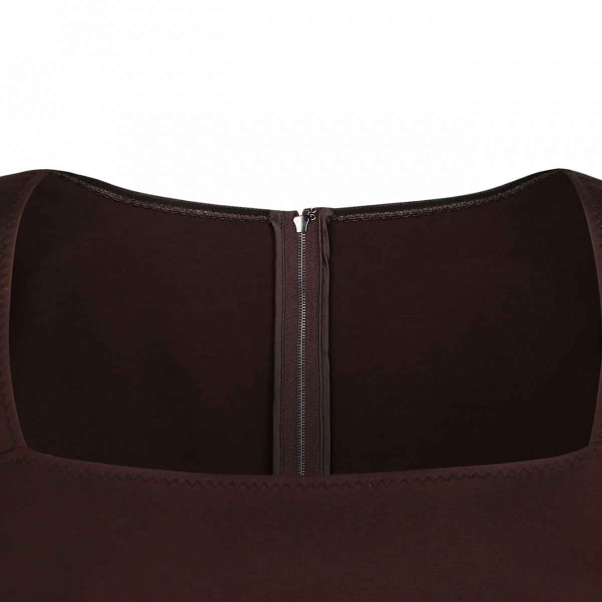 Dark Brown Jersey Midi Dress