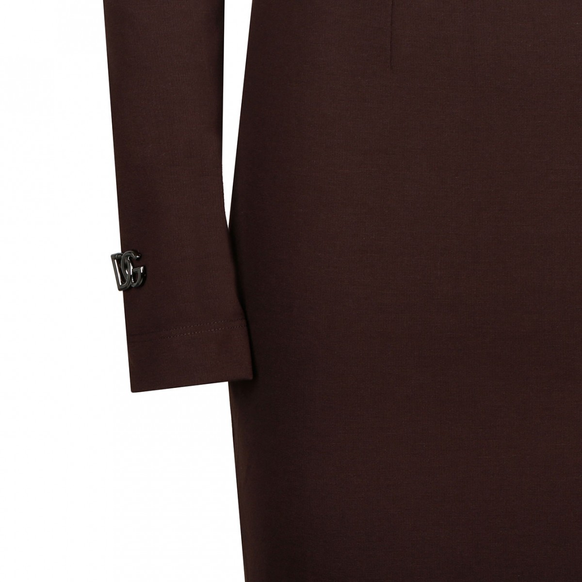 Dark Brown Jersey Midi Dress
