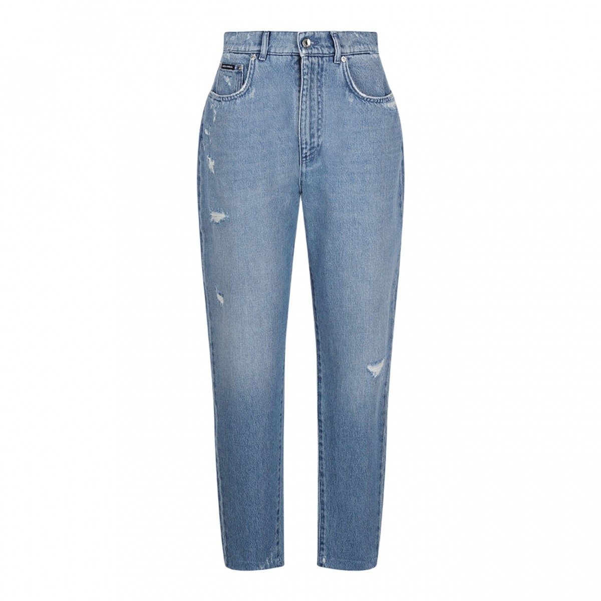 Blue Mini Ripped Jeans