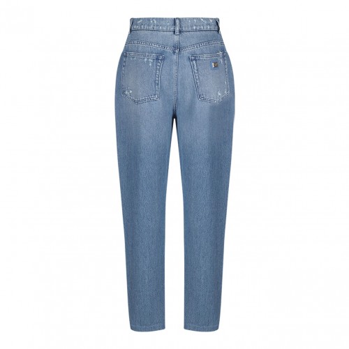 Blue Mini Ripped Jeans