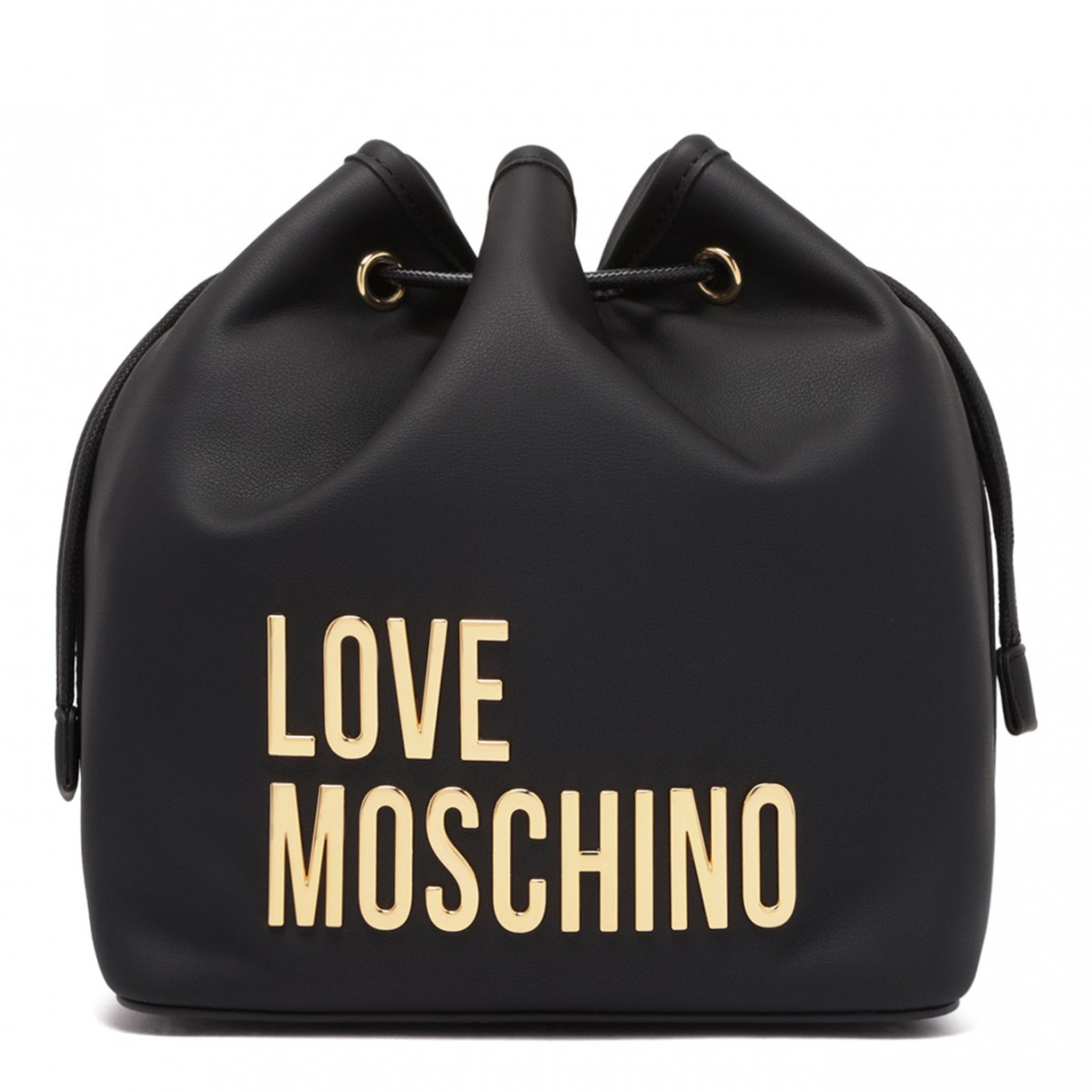 Black Logo Lettering Bucket Bag