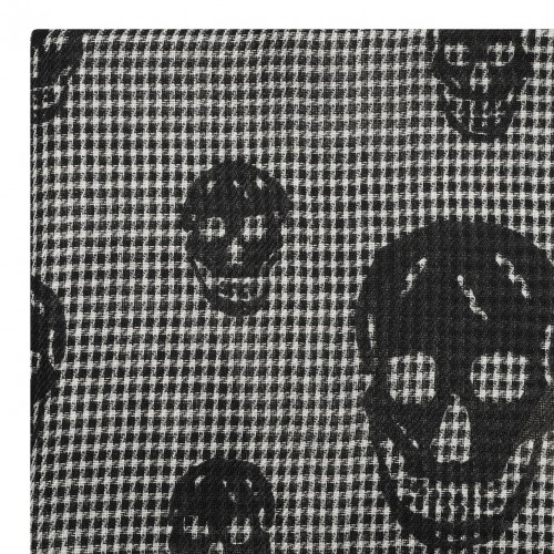 Grey Skull Print Scarf 2