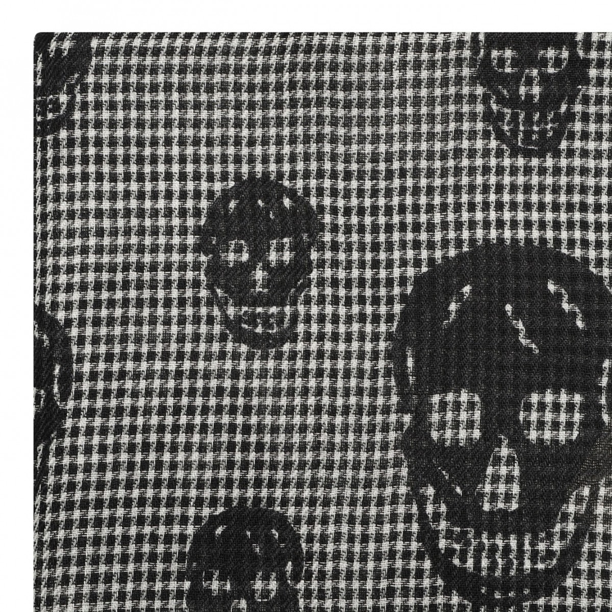 Grey Skull Print Scarf