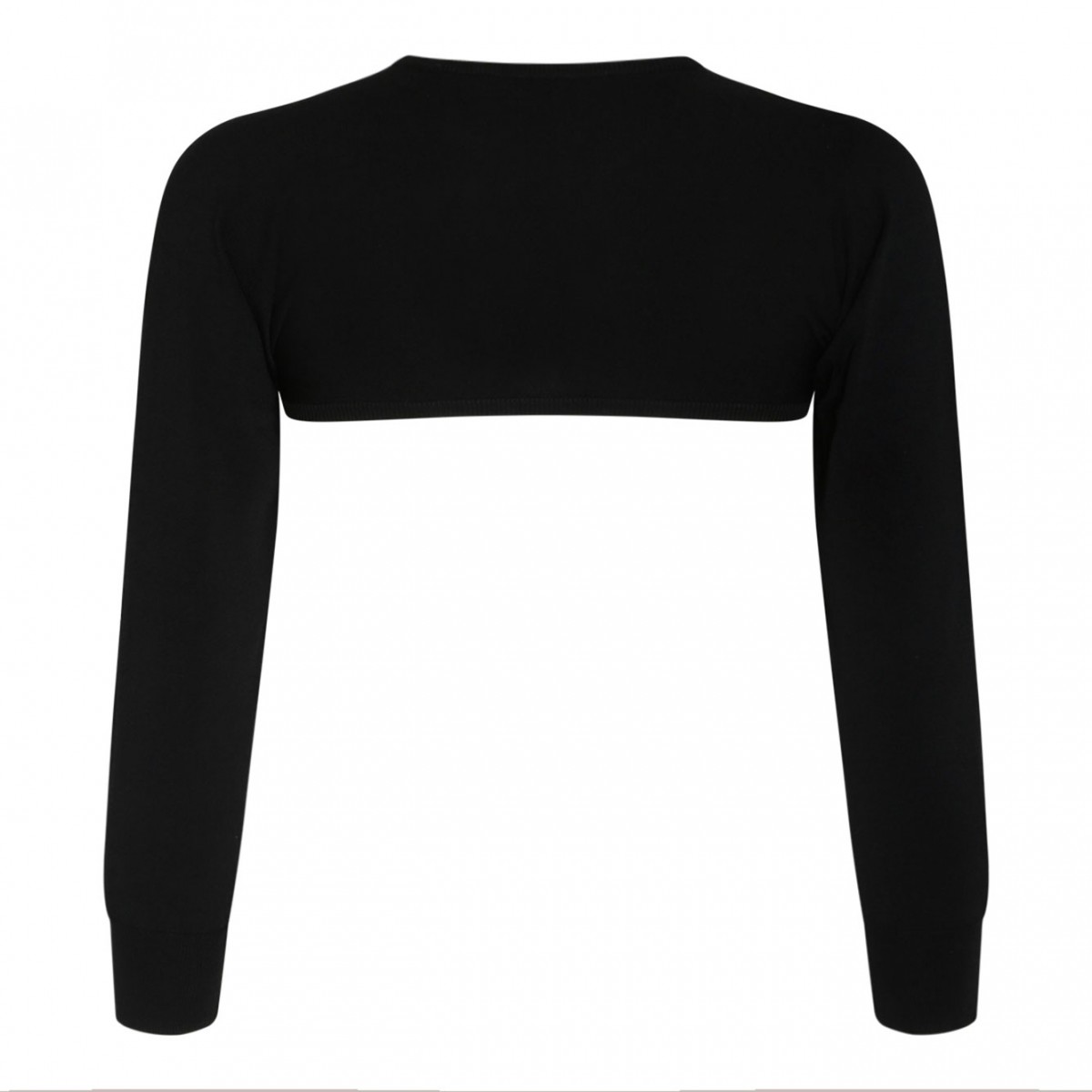 Black Stretch Design Cropped Cardigan