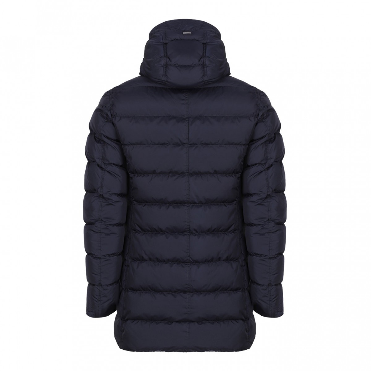 Navy Blue Quilted Down Padded Coat