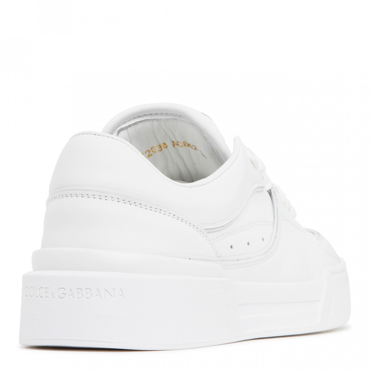 White Leather Low Top Sneakers