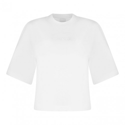 White Embroidered Logo T-Shirt
