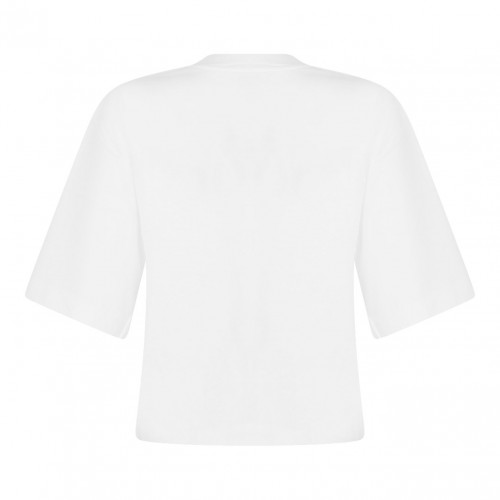 White Embroidered Logo T-Shirt