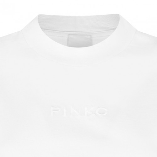 White Embroidered Logo T-Shirt