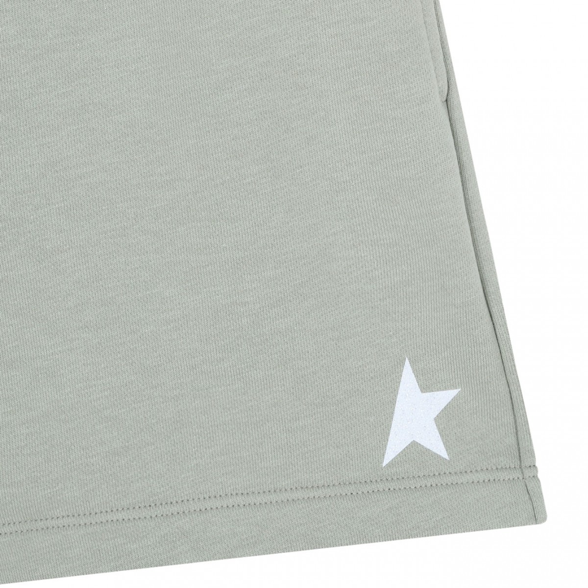 White and Seagrass Star Print Shorts