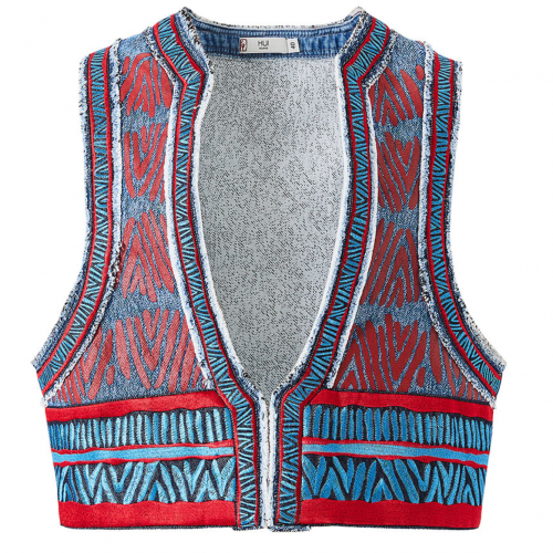 Red and Blue Gilet