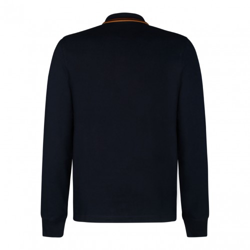 Navy Blue and Brown Polo Shirt 2