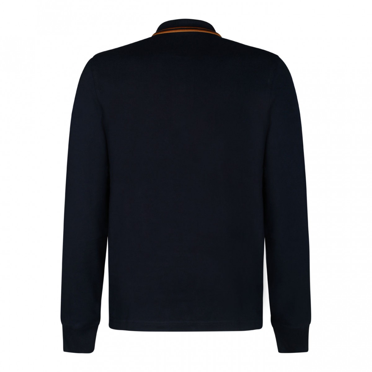 Navy Blue and Brown Polo Shirt