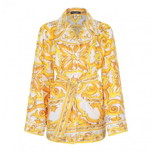 Twill Shirt With Majolica Print