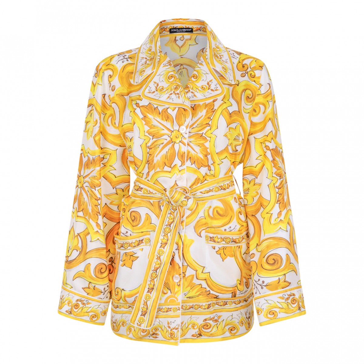 Twill Shirt With Majolica Print