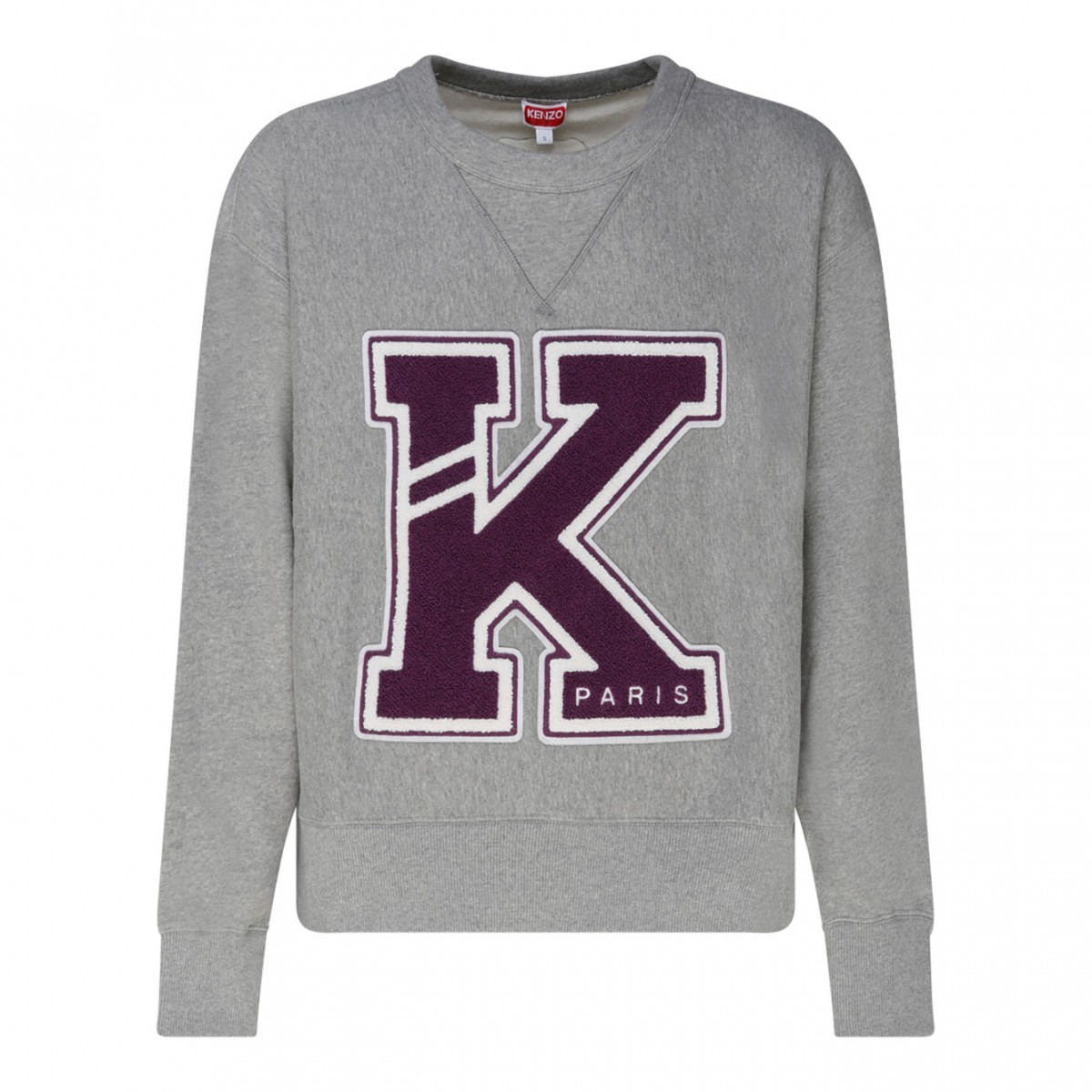 Pearl Grey Logo-Applique Sweatshirt