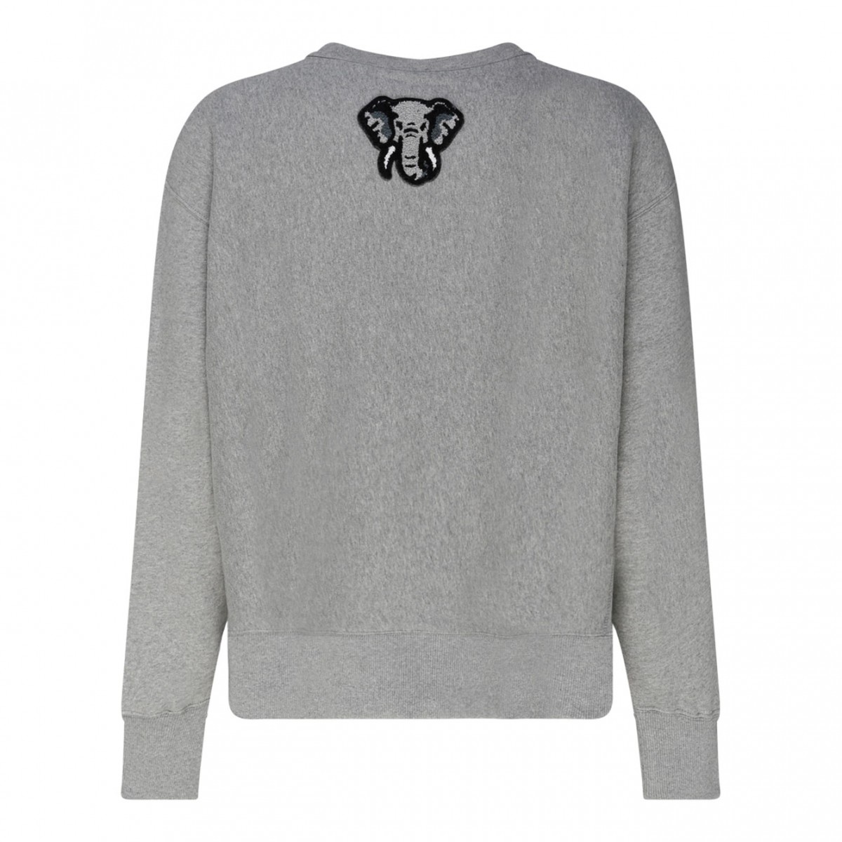 Pearl Grey Logo-Applique Sweatshirt