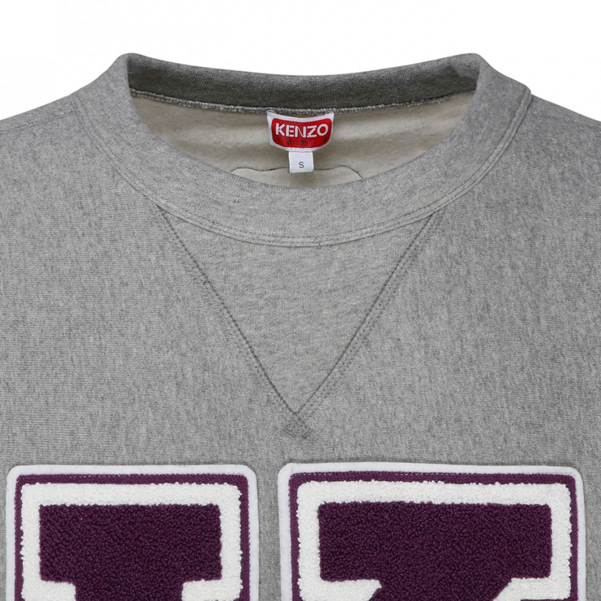 Pearl Grey Logo-Applique Sweatshirt