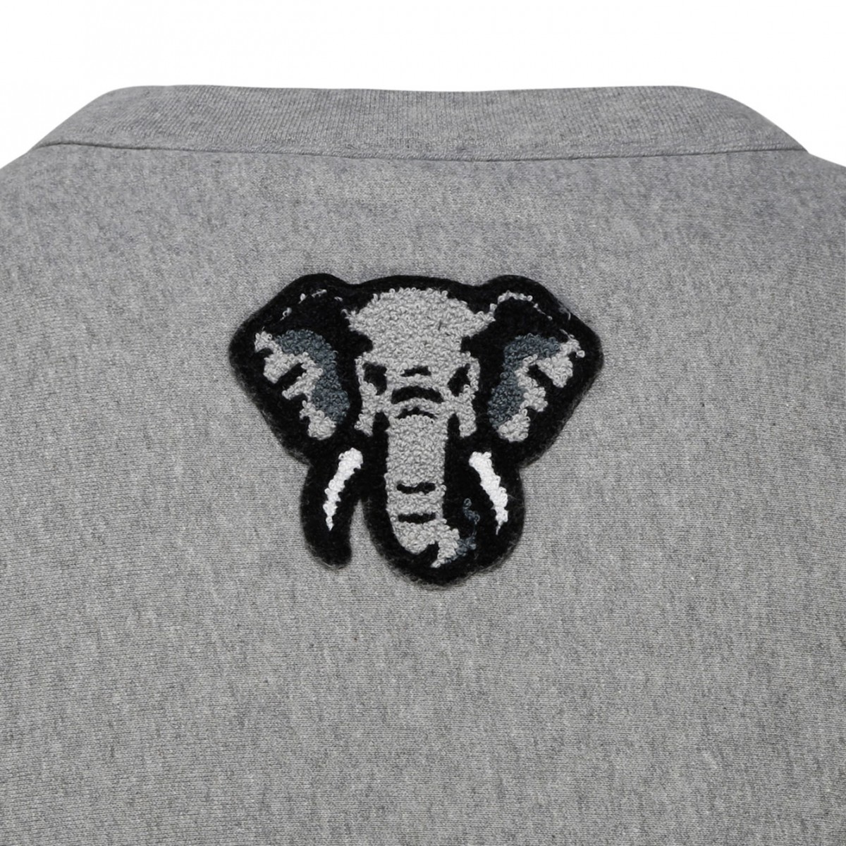 Pearl Grey Logo-Applique Sweatshirt