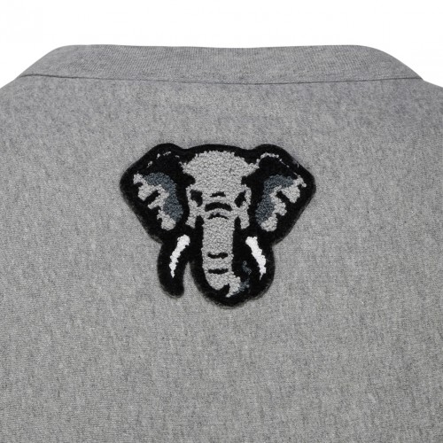 Pearl Grey Logo-Applique Sweatshirt