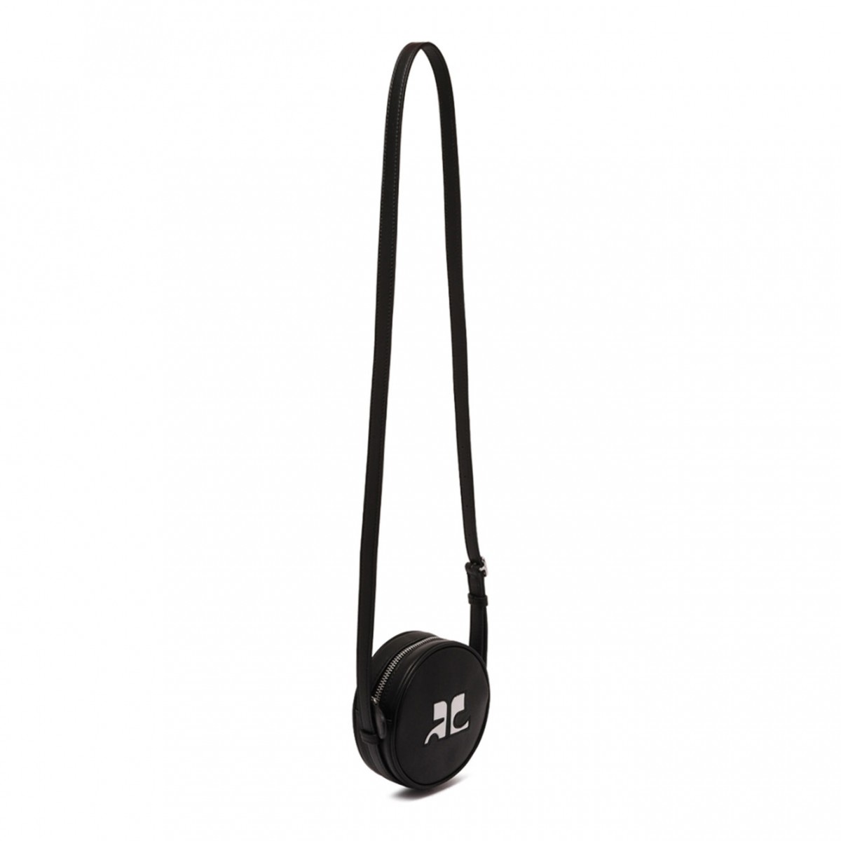 Black Reedition Leather Circle Bag