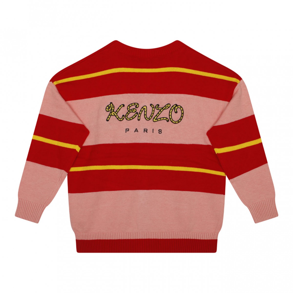 Red, Pink and Yellow Logo Embroidered Cardigan