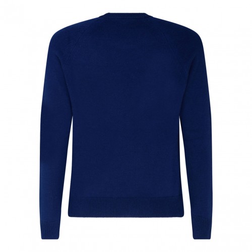 Dark Blue Cashmere Crewneck Jumper