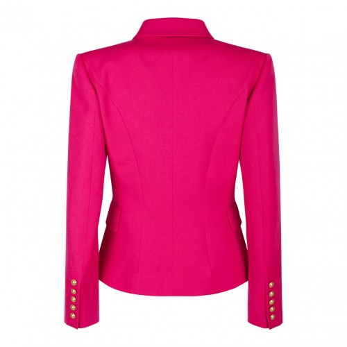 Fuchsia Double Breasted Blazer 2