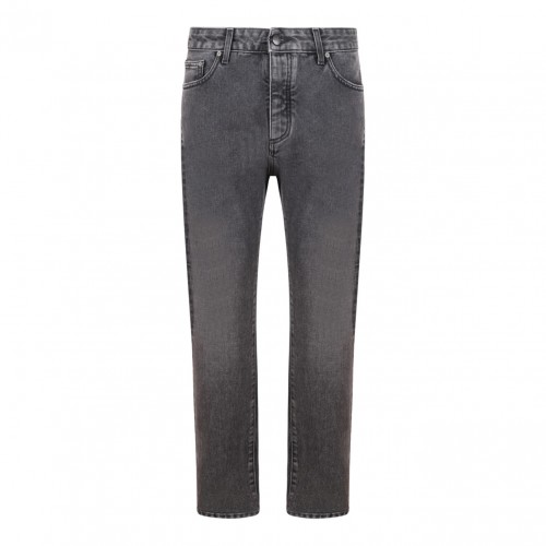 Black and White Logo Print Jeans