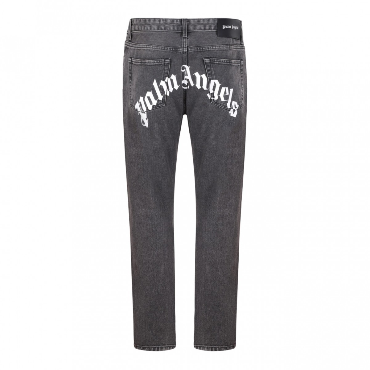 Black and White Logo Print Jeans