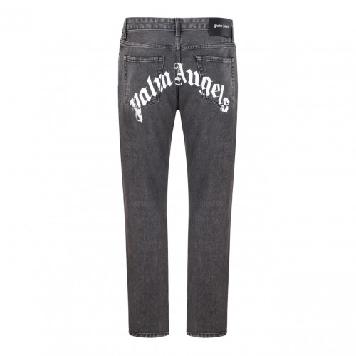 Black and White Logo Print Jeans