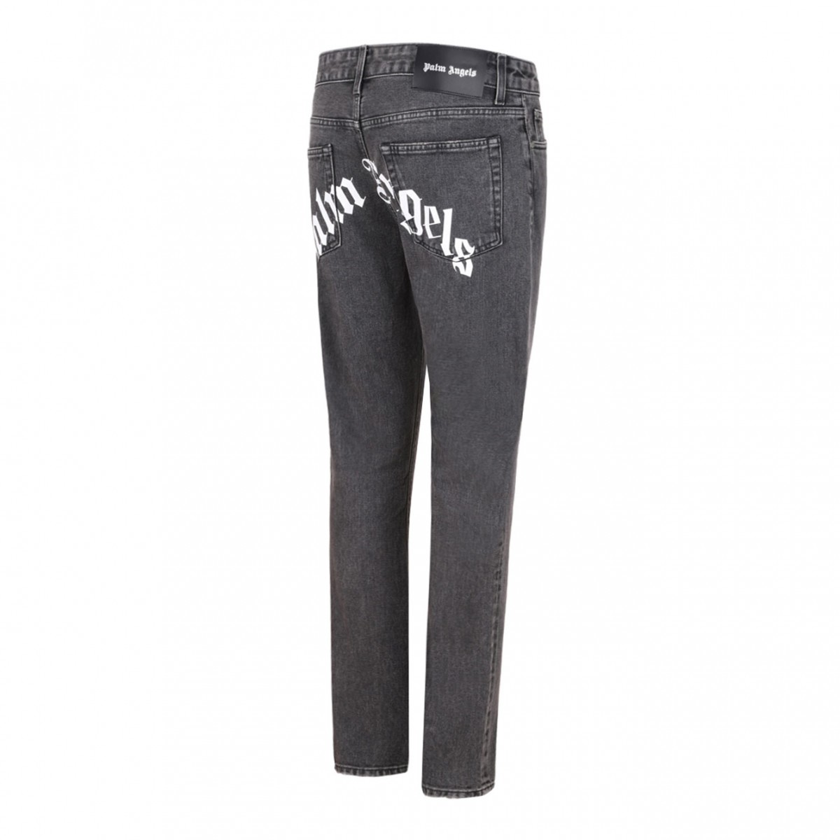 Black and White Logo Print Jeans
