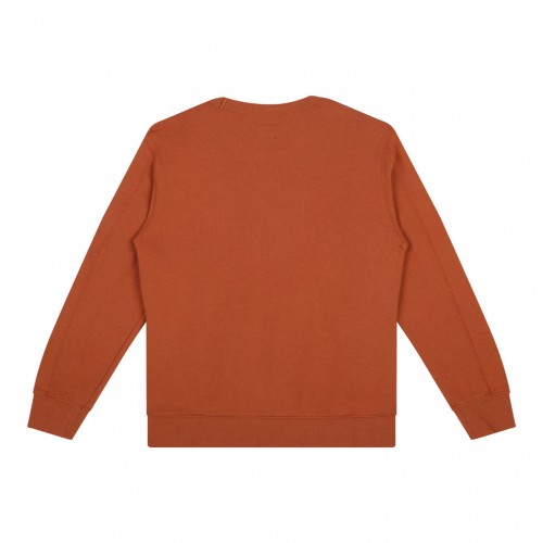 Orange Rust Logo Print Sweatshirt
