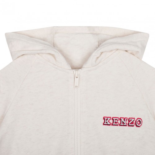 Light Beige Logo Print Sweatshirt
