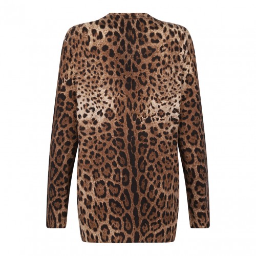 Leopard-Print Cashmere Cardigan 2